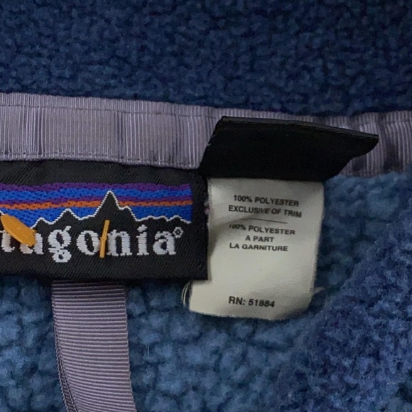 Patagonia Synchilla Fleece Hooded Jacket Women's Small‎ Blue Full Zip Sweater - Picture 9 of 10